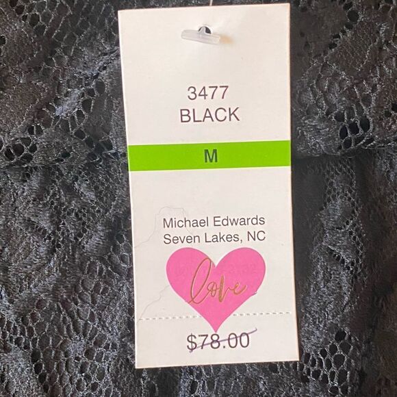 šMichaelāEdwardsāBlackāLaceĀ DressāSizeāMediumāNWT! - Picture 6 of 10
